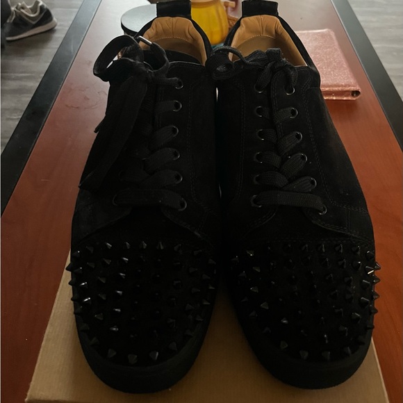 Christian Louboutin Black Studded Sneakers
